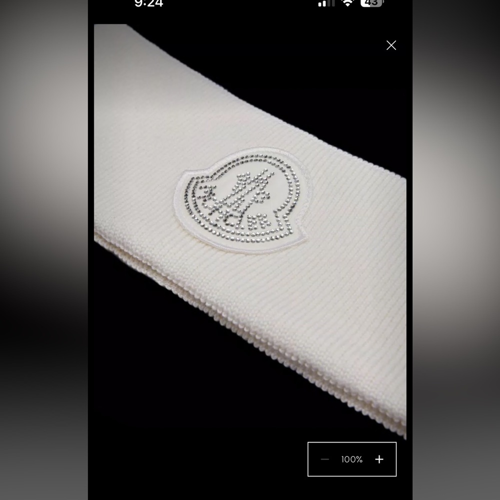 MONCLER CREAM WOOL HAIR BAND NWT